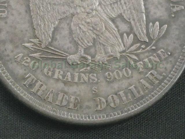 1877-S United States Trade Dollar 420 Grains .900 Silver No Reserve Price! 5
