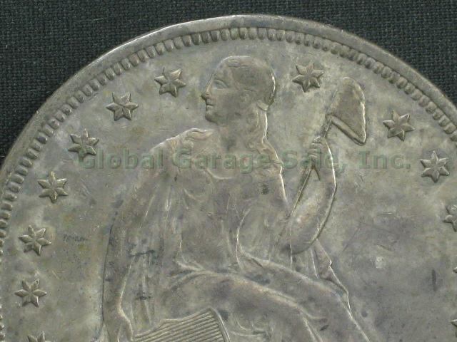 1869 Seated Liberty United States Silver Dollar No Reserve Price! 1