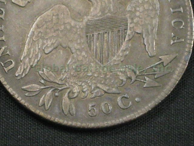 1834 Capped Bust United States Silver Half Dollar 50 Cent Coin No Reserve Price! 5
