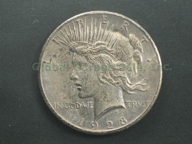 1928 United States Silver Peace Dollar Rare Key Date No Reserve Price!