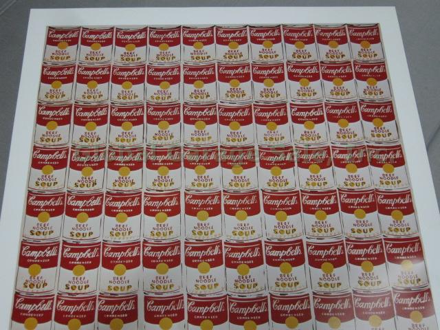 Vtg Andy Warhol 100 Cans Beef Noodle Soup Art Print Poster 1978 Haddads 24"x35" 1