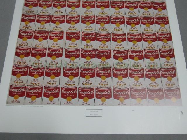 Vtg Andy Warhol 100 Cans Beef Noodle Soup Art Print Poster 1978 Haddads 24"x35" 2