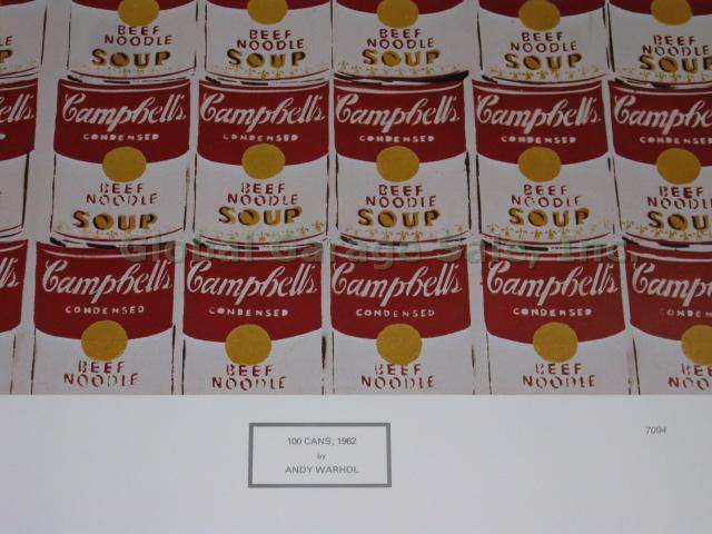 Vtg Andy Warhol 100 Cans Beef Noodle Soup Art Print Poster 1978 Haddads 24"x35" 3