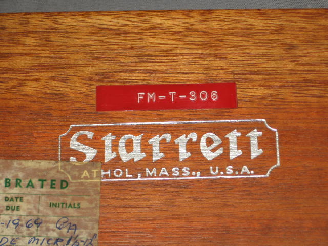 Starrett Inside Micrometer Set No. 823B Range 1 1/2-12" 3