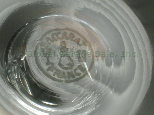 4 Vtg Discontinued Signed Baccarat Genova Crystal Wine Glass Water Goblets 7.5" 4