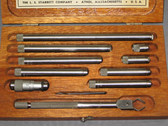 Starrett Inside Micrometer Set No. 823B Range 1 1/2-12" 7
