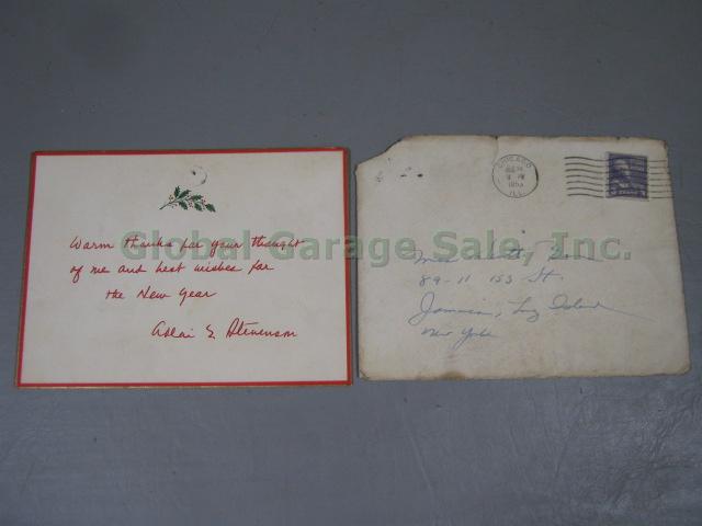 RARE Adlai Stevenson 1956 1960 Campaign Umbrella Belt Buttons Signed Letters Lot 23