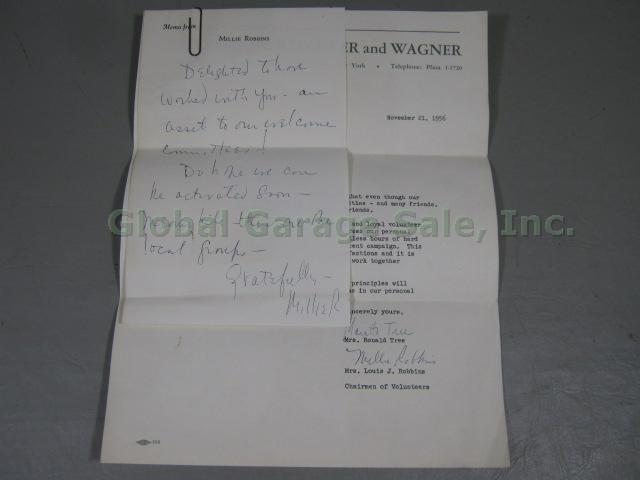 RARE Adlai Stevenson 1956 1960 Campaign Umbrella Belt Buttons Signed Letters Lot 24