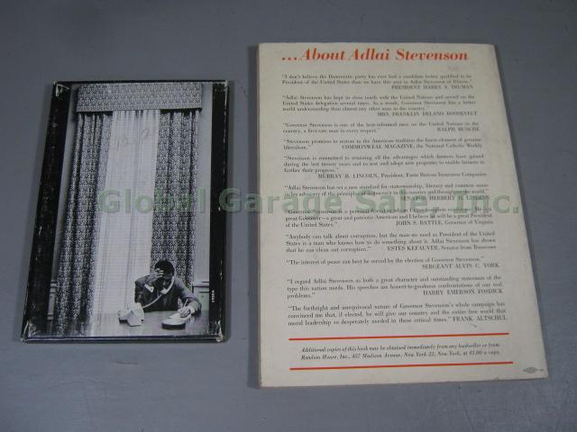 RARE Adlai Stevenson 1956 1960 Campaign Umbrella Belt Buttons Signed Letters Lot 38