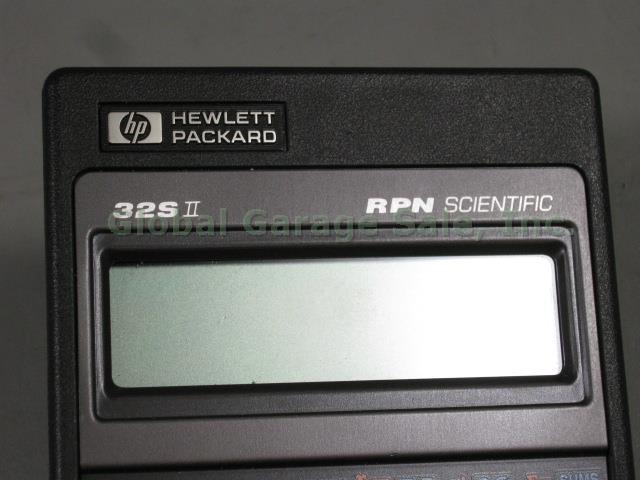 Vtg 1987 Hewlett Packard HP-32SII RPN Scientific Calculator W/ Case + Manual NR! 3