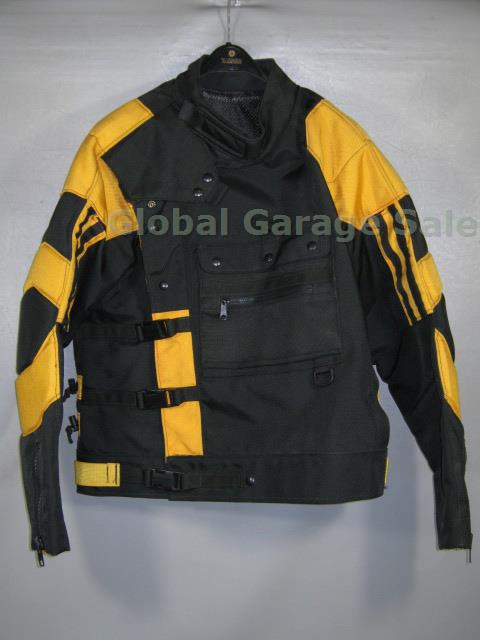Mens Kitanica Tactical Motorcycle Biker Jacket Yellow/Black W/ Armor Padding NR!