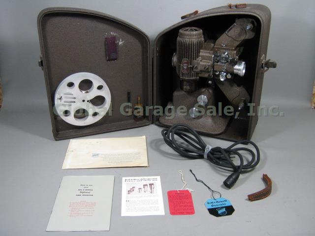 Vtg Bell & Howell Filmo Diplomat 173 B 16mm Film Movie Projector +Case Manual NR
