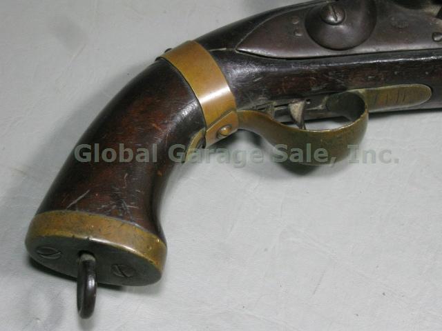 Antique Early 1800s British East India Company Military Flintlock Pistol 5