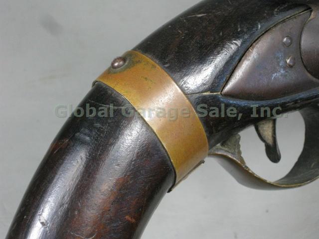 Antique Early 1800s British East India Company Military Flintlock Pistol 7