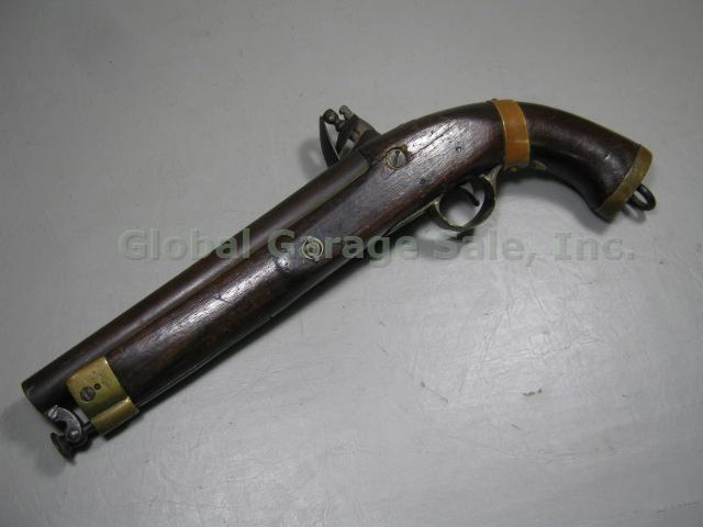 Antique Early 1800s British East India Company Military Flintlock Pistol 14