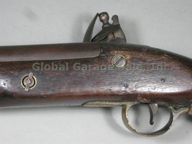 Antique Early 1800s British East India Company Military Flintlock Pistol 16