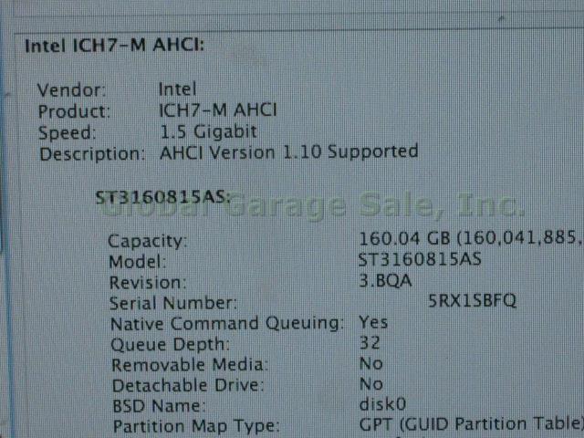 Apple 17" iMac A1195 Intel Core 2 Duo 1.83GHz 1GB 160GB Combo W/ Keyboard Mouse 4