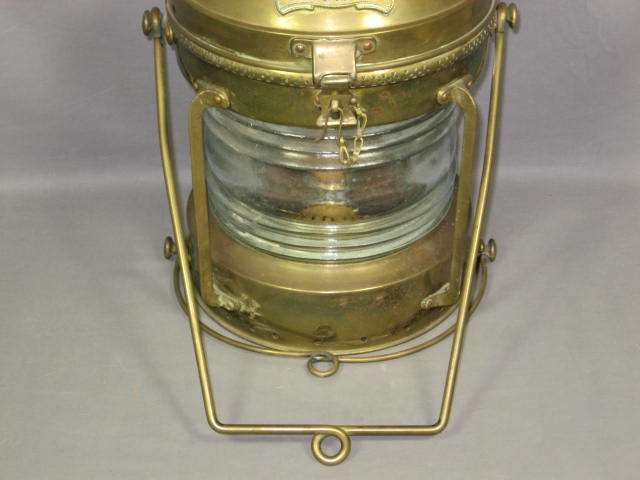 Antique Brass Anchor Ships Nautical Lantern Lamp Light 3