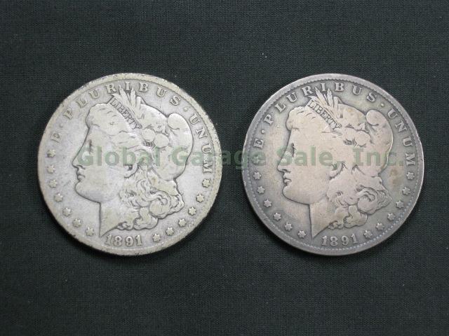 1891 CC + O United States Morgan Silver Dollar Coins Lot Carson City No Reserve!