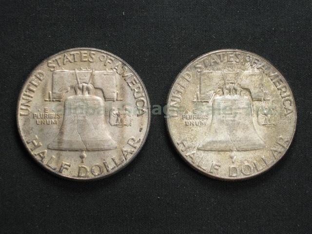 US Silver Coin Lot 1893-1979 Walking Liberty Kennedy Franklin Half Dollar Ike NR 6
