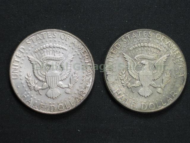 US Silver Coin Lot 1893-1979 Walking Liberty Kennedy Franklin Half Dollar Ike NR 8