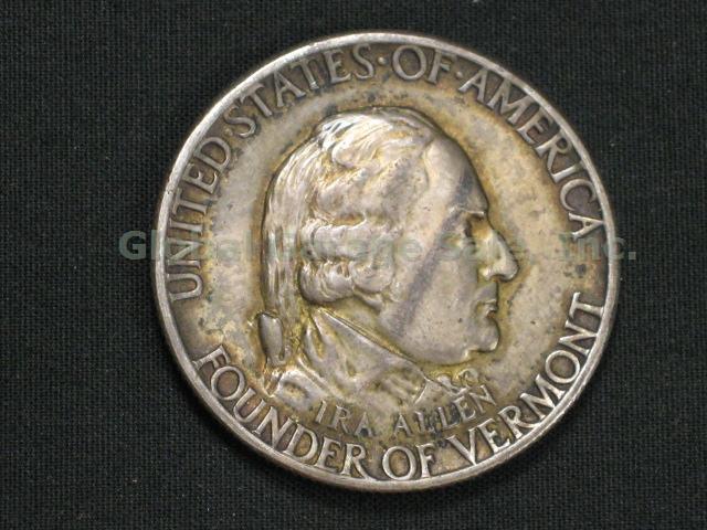 1927 United States Vermont Sesquicentennial Commemorative Silver Half Dollar NR!