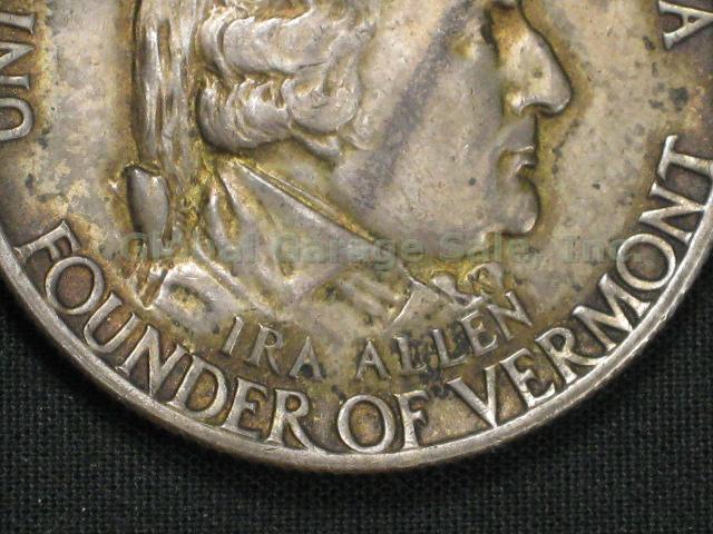 1927 United States Vermont Sesquicentennial Commemorative Silver Half Dollar NR! 2