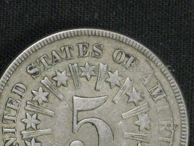 RARE United States 1866 Shield Nickel With Rays + Mint Error No Reserve Price! 1