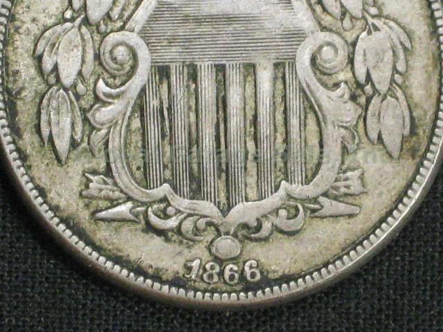 RARE United States 1866 Shield Nickel With Rays + Mint Error No Reserve Price! 5