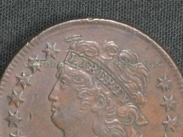 Antique 1809 United States Classic Head Half Cent Penny Coin No Reserve Price! 1