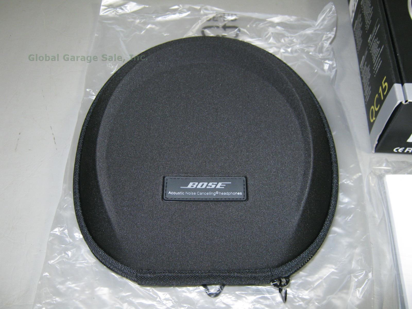 NEW Bose QC 15 QuietComfort Silver Acoustic Noise Cancelling Headphones W/Box NR 3