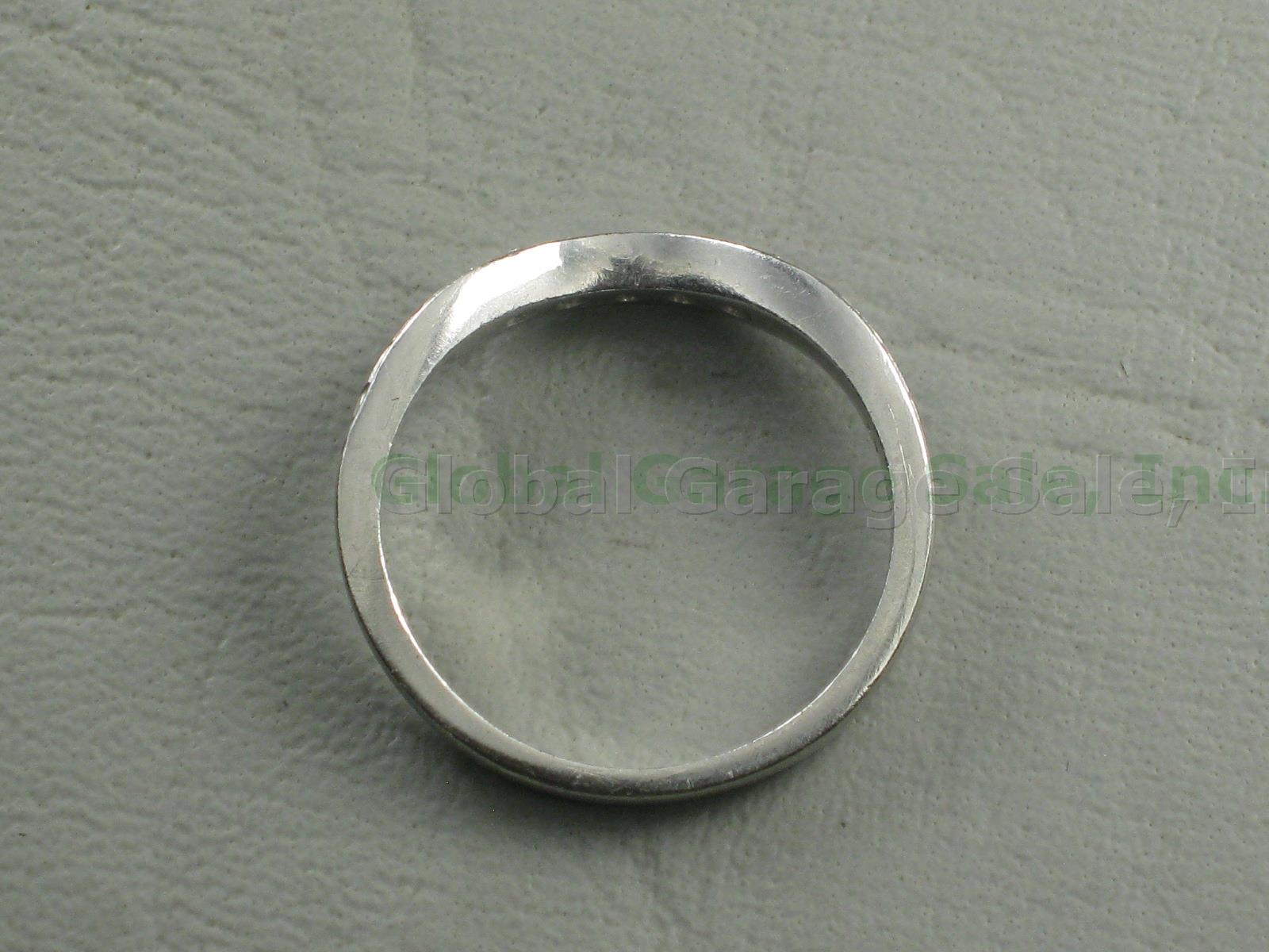 Round Brilliant G SI2 .63ct Diamond Platinum Filigree Engagement Ring + Wed Band 8