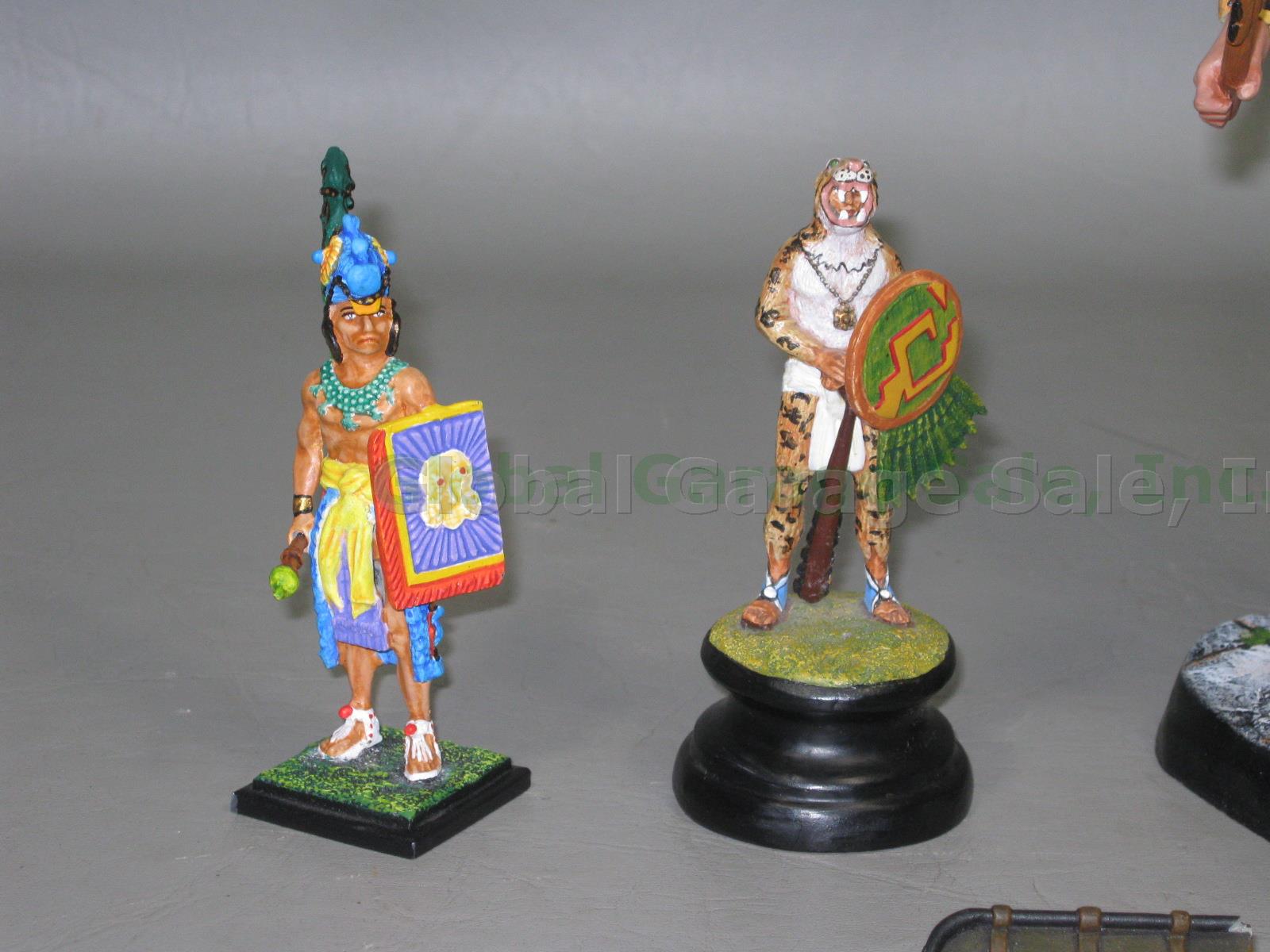 3 Aztec Mayan Jaguar Warrior Figure Figurine Lot Lead Imrie Risley 1973 K-303 NR 1