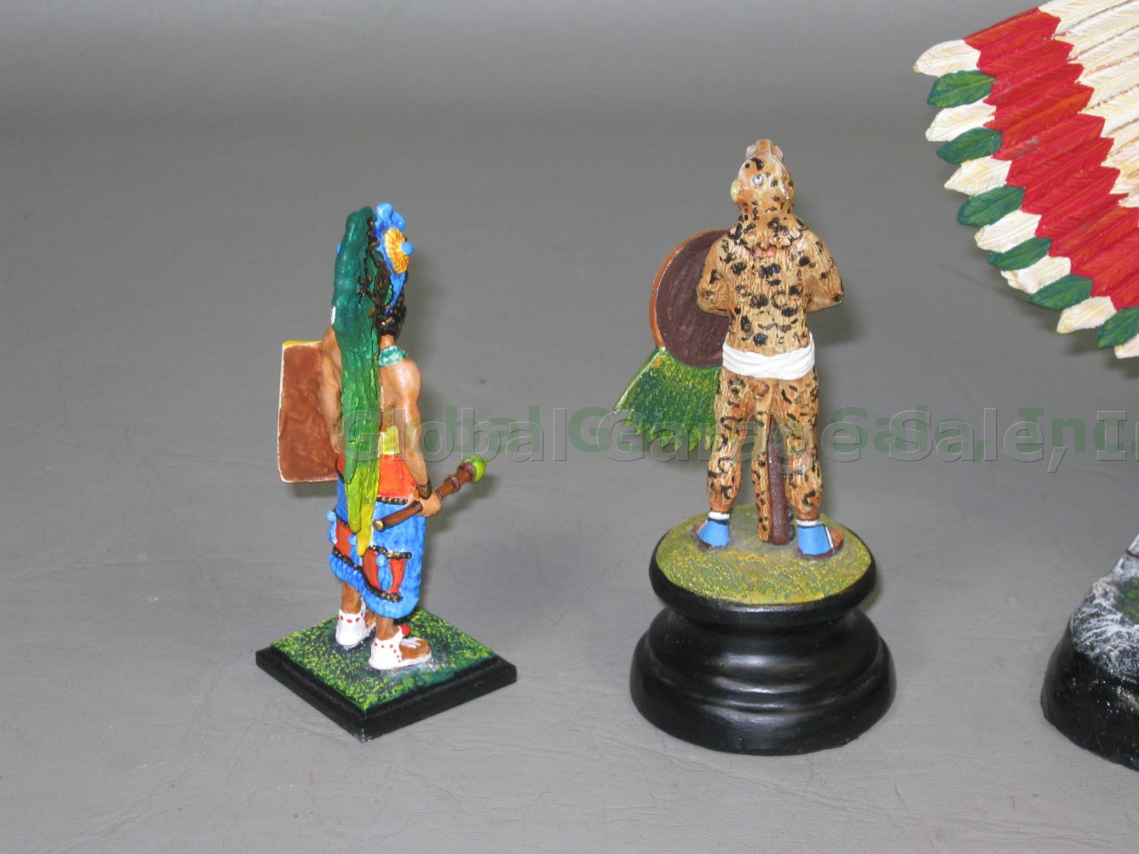 3 Aztec Mayan Jaguar Warrior Figure Figurine Lot Lead Imrie Risley 1973 K-303 NR 3