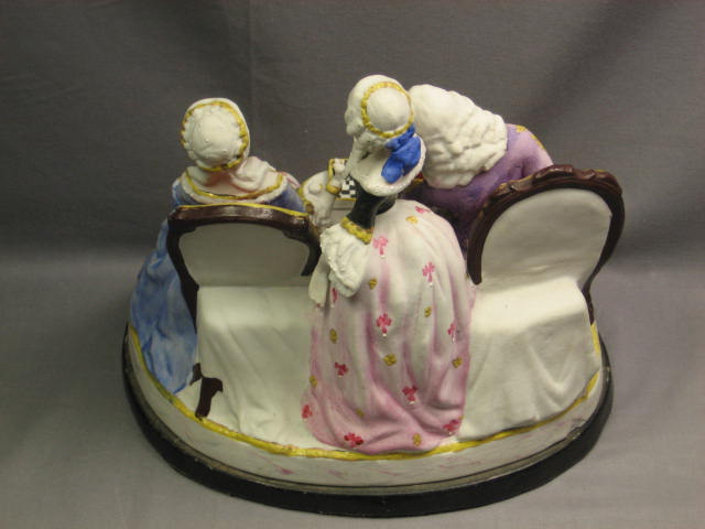 Antique Porcelain Inkwell Ink Well Figurine Figures NR 2