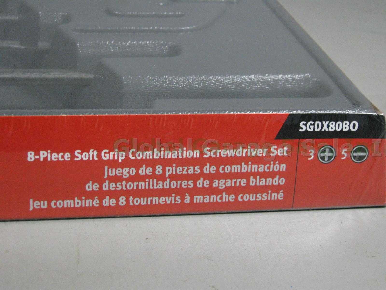 NEW Sealed Snap On Instinct 8-Piece Soft Grip Combo Screwdriver Set SGDX80BO 4