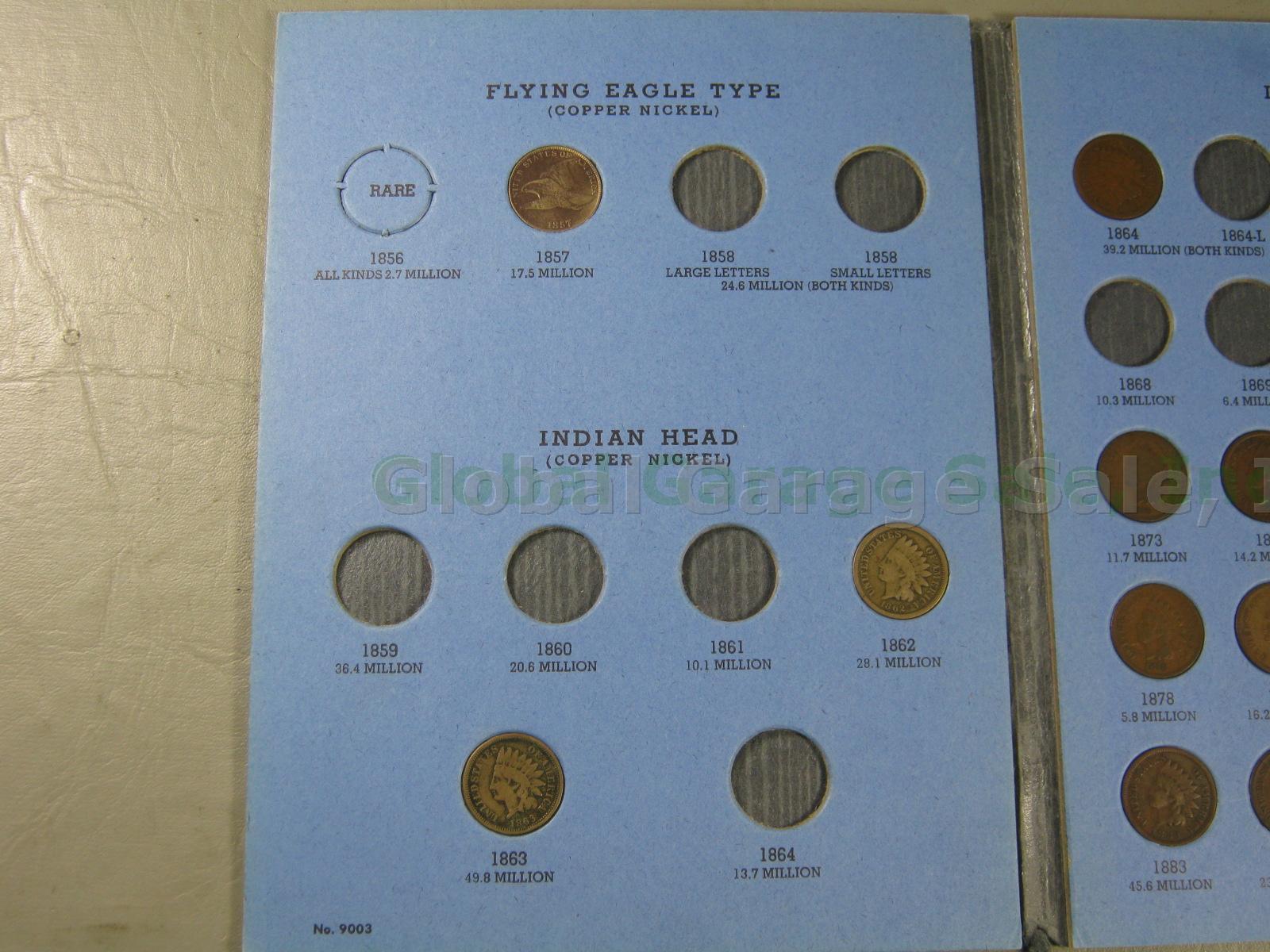 Whitman Album 1857-1909 Flying Eagle Indian Head Penny Cent Lot 45 Coins No Res! 1