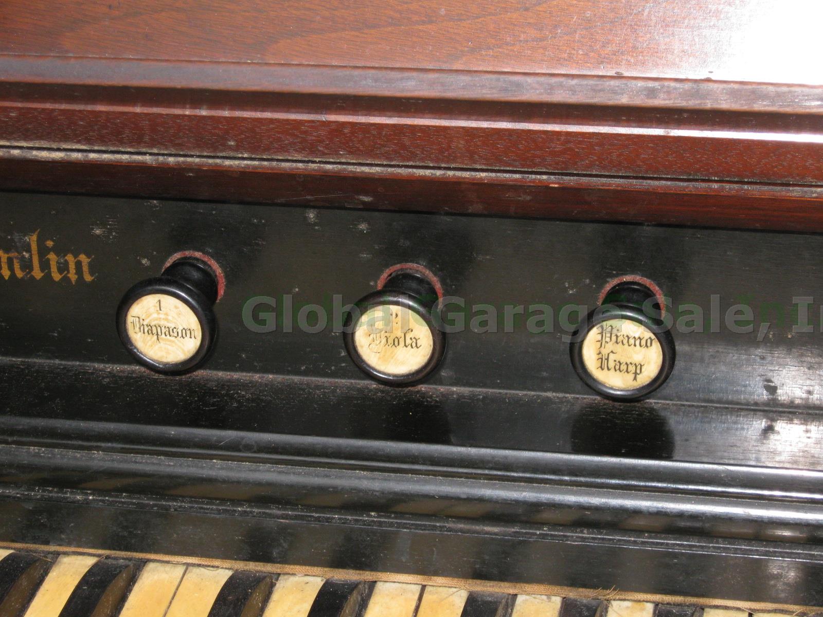 Vtg Antique Mason Hamlin Resonant Case Reed Cabinet Pump Organ 302 #91489 1870 2