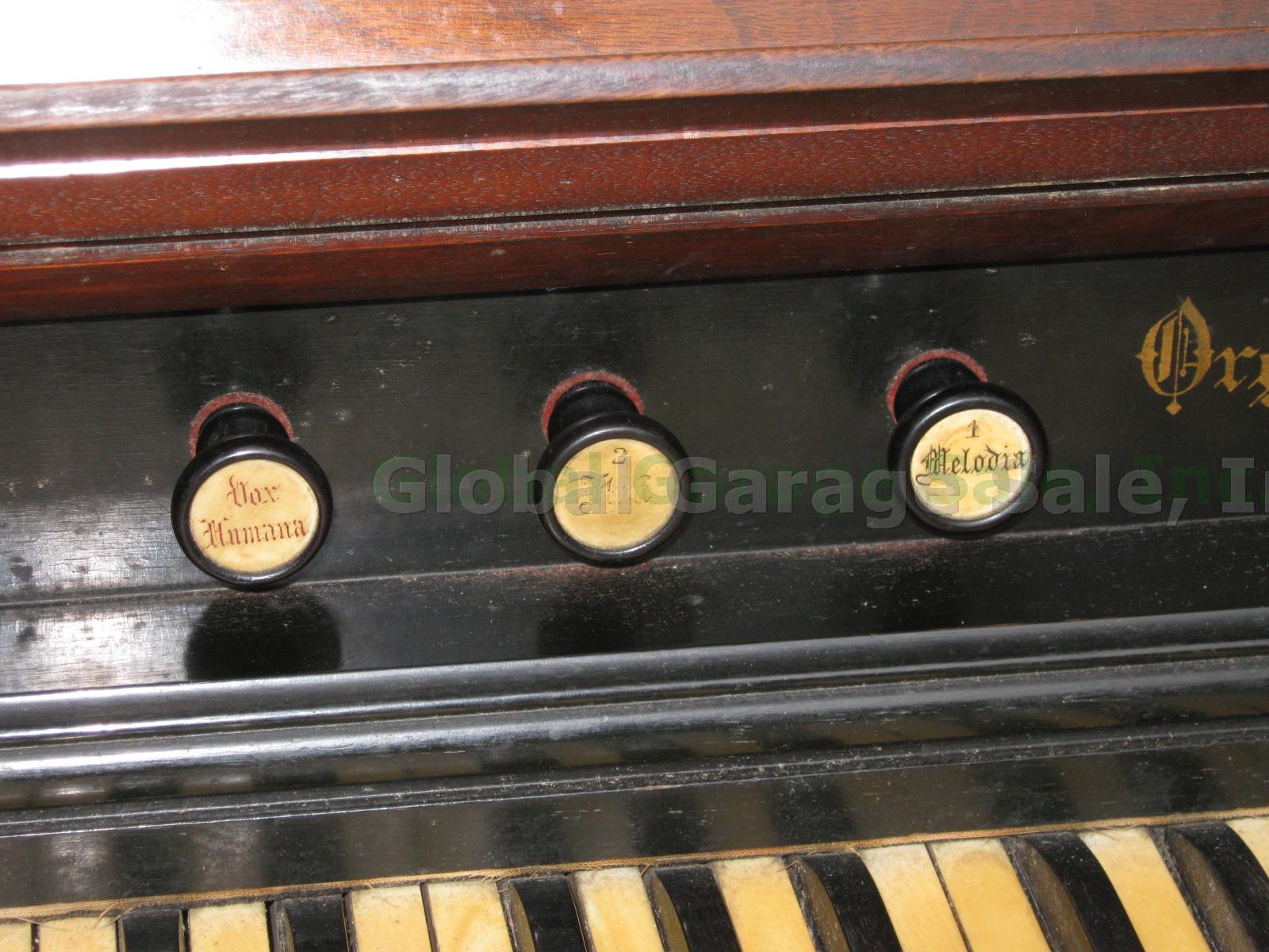 Vtg Antique Mason Hamlin Resonant Case Reed Cabinet Pump Organ 302 #91489 1870 3