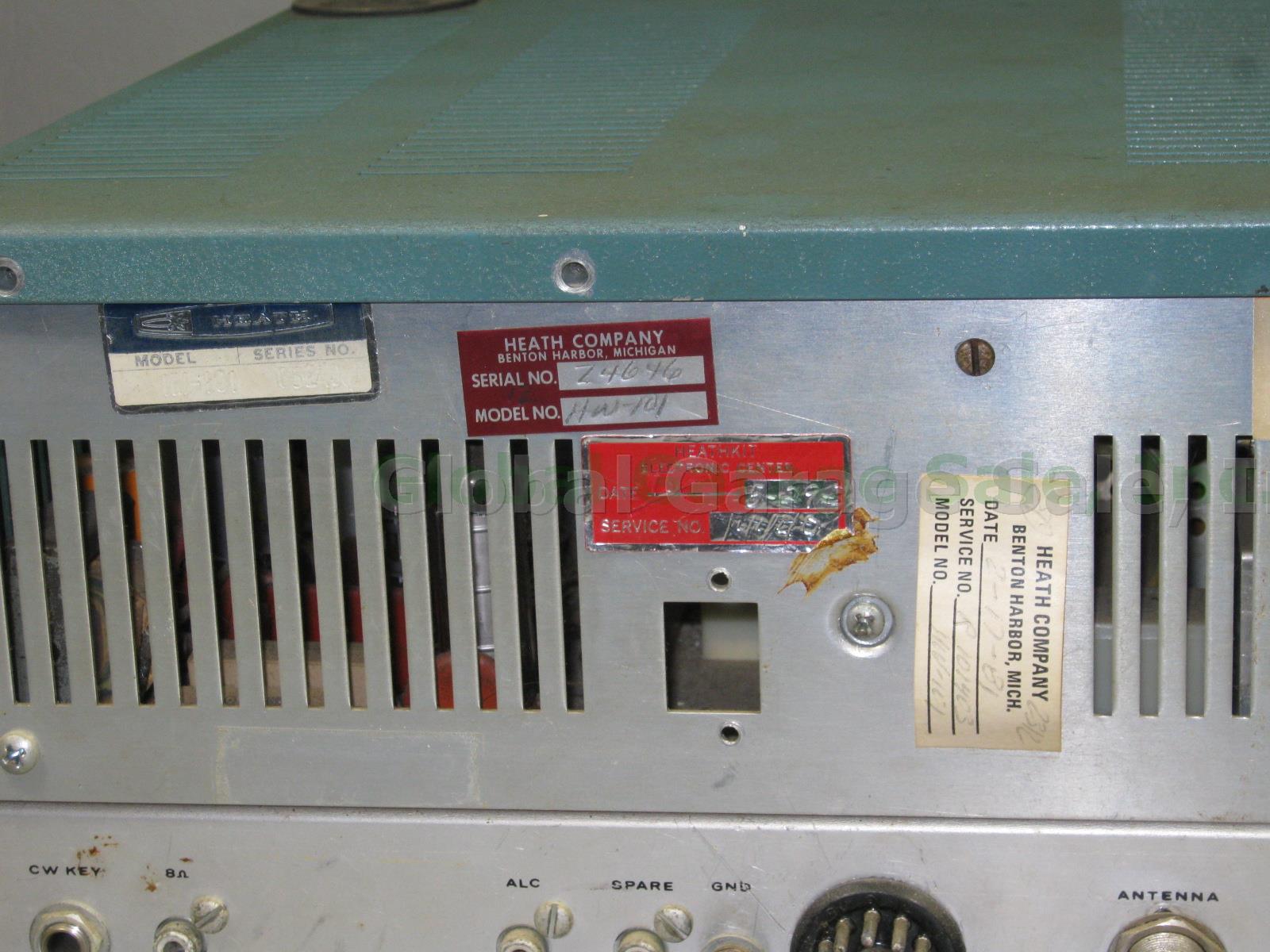 Vtg Heathkit HW 101 SSB Amateur Ham Tube Radio Transceiver For Parts/Repair NR!! 5