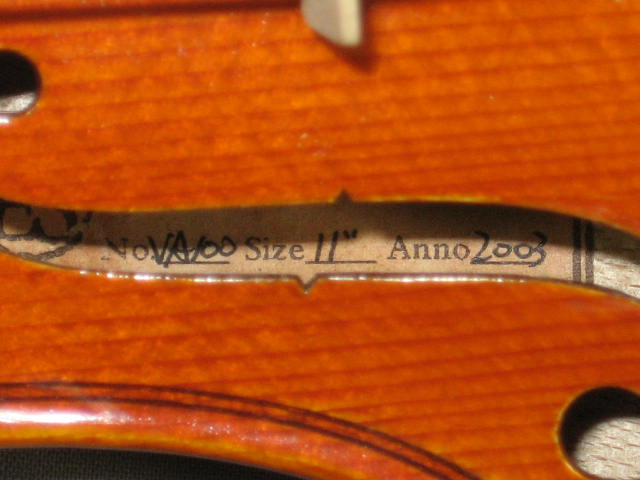 Eastman Strings 11" Student Viola Model 100 W/ Bow Case 8