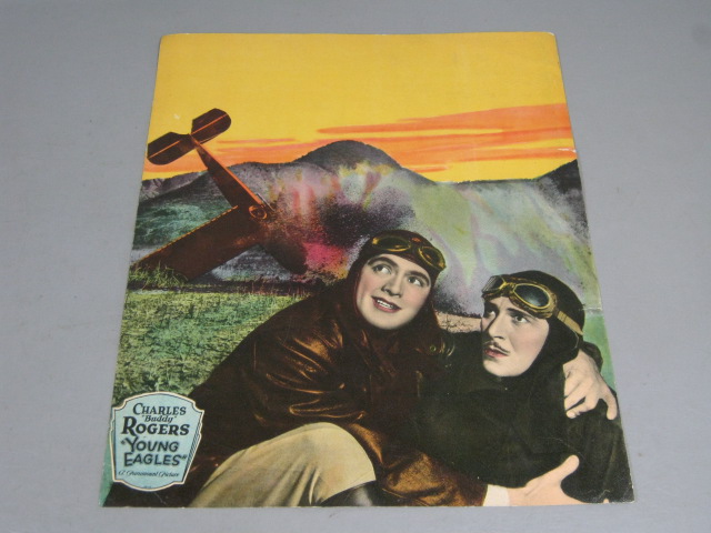 3 Vtg 1930 Young Eagles Charles Buddy Rogers Paramount Lobby Cards Lot 14" x 17" 3
