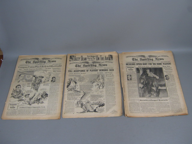19 Vtg The Sporting News 1946 Ted Williams Stan Musial Babe Ruth Jackie Robinson 1
