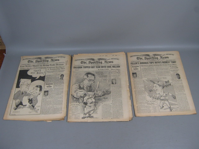 19 Vtg The Sporting News 1946 Ted Williams Stan Musial Babe Ruth Jackie Robinson 4