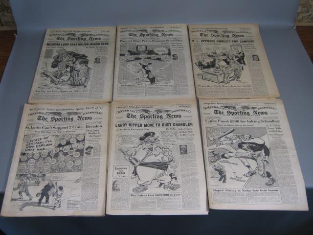 41 Vtg The Sporting News 1948 Baseball Lot Red Sox Stan Musial Satchel Paige NR! 1