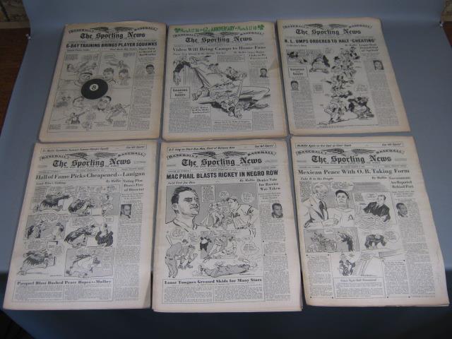 41 Vtg The Sporting News 1948 Baseball Lot Red Sox Stan Musial Satchel Paige NR! 2
