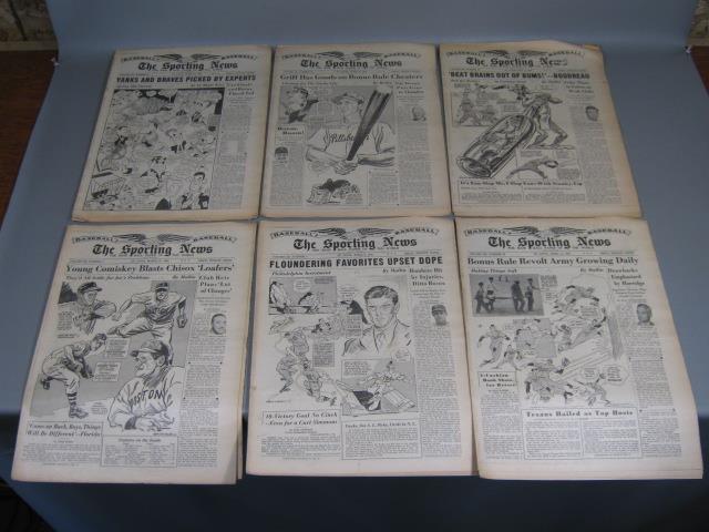 41 Vtg The Sporting News 1948 Baseball Lot Red Sox Stan Musial Satchel Paige NR! 3