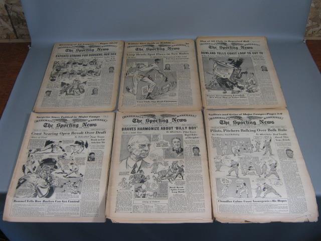 51 Vtg The Sporting News Lot 1950 Baseball Newspaper NY Yankees Boston Red Sox + 3