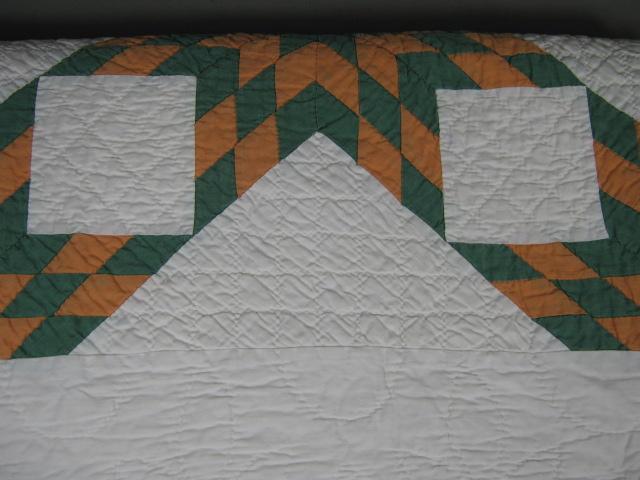 Antique Circa 1920 Hand Stitched Quilt Eight Point Touching Stars 74"X92" Twin 6