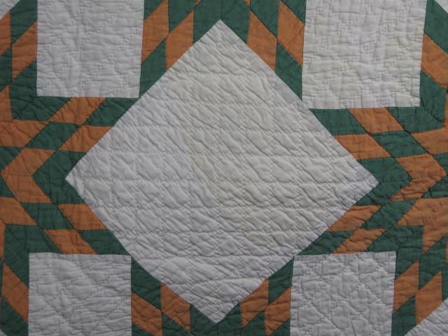 Antique Circa 1920 Hand Stitched Quilt Eight Point Touching Stars 74"X92" Twin 11